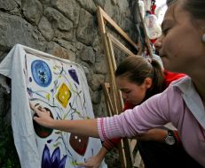 Participants of the festival to the Day of artist