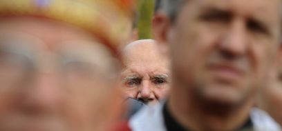 Участники мероприятий к 20-й годовщине перезахоронения жертв коммунистических репрессий