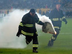 Fire at the playing field