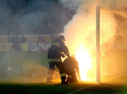 Fire at the playing field