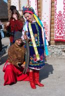 Artists are in the Ukrainian national suits