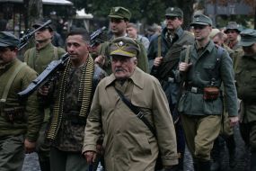 Participants of march of Ukrainian Insurgent Army glory
