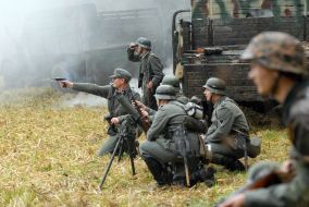 Participants of reconstruction of fight