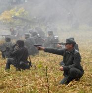 Participants of reconstruction of fight