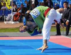 Participants of VII world Cup on the fight of Kurash