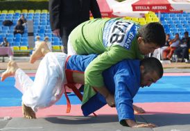 Participants of VII world Cup on the fight of Kurash