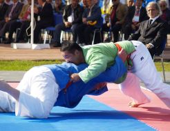 Participants of VII world Cup on the fight of Kurash