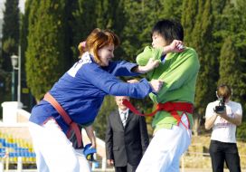 Участницы VII Чемпионата мира по борьбе Кураш