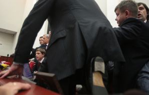 Oles Dovgiy during the collision