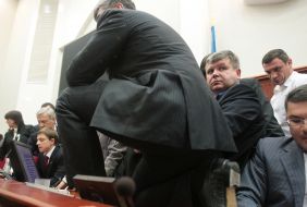 Oles Dovgiy during the collision