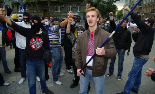 Ukrainian nationalists procession