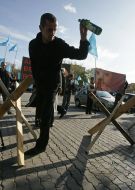 Participant of the protest action