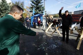 Protest action against spreading of children alcoholism
