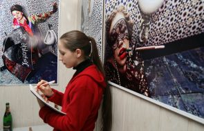 Visitor of exhibition