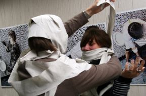 Visitors of exhibition