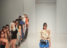 Clothes collection show from designer Elena Burenina