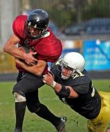 American soccer. FC ”Slavyane” (Kiev) vs. FC ”Varyagi” (Donetsk)