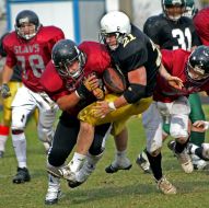 American soccer. FC ”Slavyane” (Kiev) vs. FC ”Varyagi” (Donetsk)