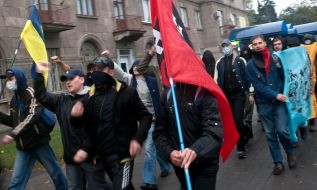Ukrainian Insurgent Army march participants