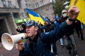 Ukrainian Insurgent Army march participants