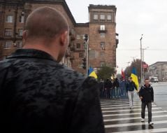 Ukrainian Insurgent Army march participants