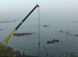 Транспортировка немецкой авиабомбы