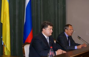 Petr Poroshenko and Sergey Lavrov