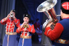Participants of Kuban cossack choir
