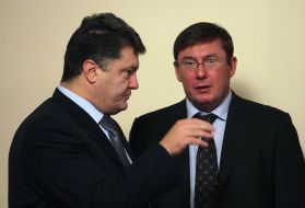 Юрій Луценко та Петро Порошенко