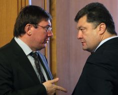 Юрій Луценко та Петро Порошенко