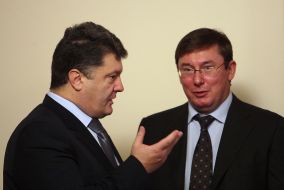 Юрій Луценко та Петро Порошенко