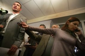 Vitaly Klichko gives an interview