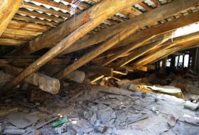 Spider web on a garret