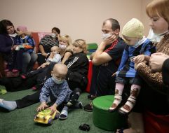 Parents and children-patients of rehabilitation center