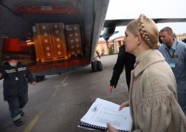 Yuliya Timoshenko at airport