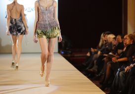 Clothes collection show from designer Aina Gasse