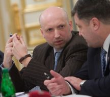 Александр Турчинов и Петр Порошенко