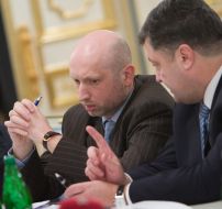Александр Турчинов и Петр Порошенко