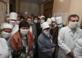 Employees of the Volynsky regional infectious hospital