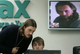 Leonid Stafanishin and patriarch Moses (Oleg Kulik)