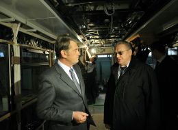 Victor Yushchenko at the wagon works
