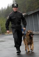 Cynologist with an official dog