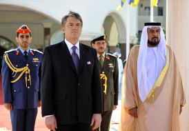 Халіфа бен Зайд аль-Нахайян та Віктор Ющенко