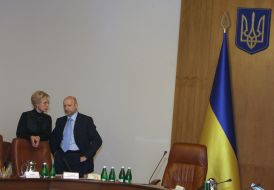 Aleksandr Turchinov and Lyudmila Denisova
