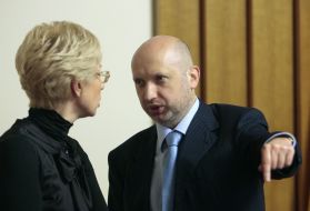 Aleksandr Turchinov and Lyudmila Denisova