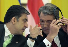 Mikhail Saakashvili and Viktor Yushchenko
