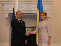 Yuliya Timoshenko and Vladimir Putin
