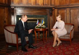 Yuliya Timoshenko and Vladimir Putin