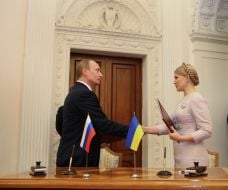 Yuliya Timoshenko and Vladimir Putin