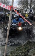 Competitioner on quad bike